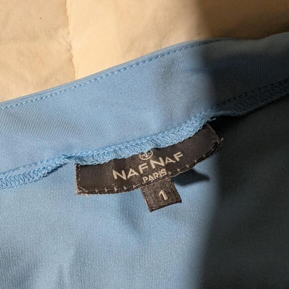 Naf-naf Women's Blue One-shoulder Top - Picture 3 of 5